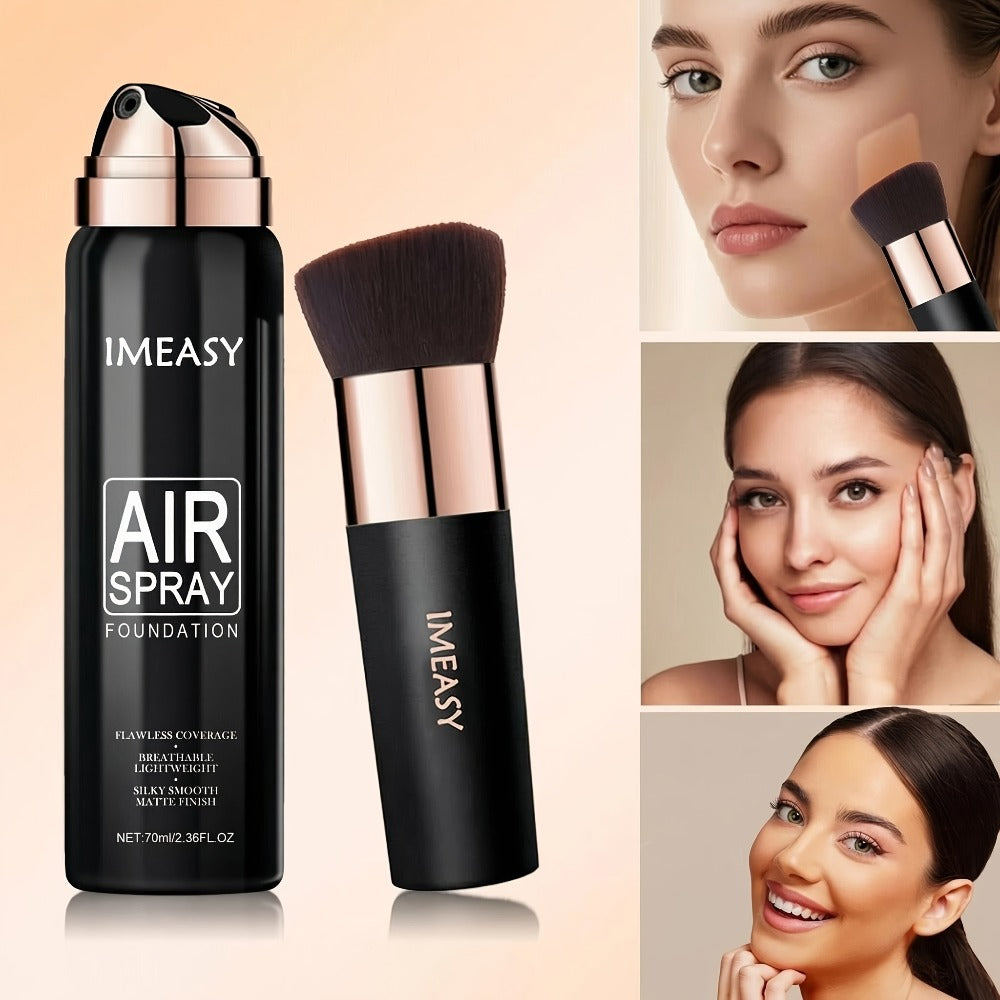 IMEASY 70ml Air-Spray Liquid Foundation and Flat-Top Brush Set in Shade Codes 01, 02 or 03 — image 2