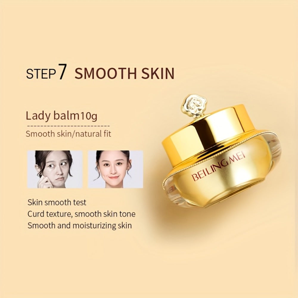 Skincare Gift Set for Women 9pcs Golden Luxury Kit, Niacinamide Collagen Hyaluronic Acid Daily Facial Care Premium Birthday H