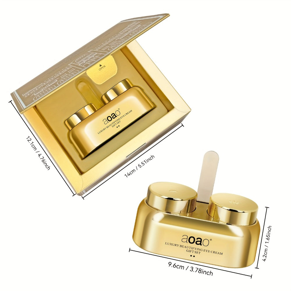 aoao Day and Night Eye Cream Two-Piece Set with Separate 18g Gold-Tone Cosmetic Jar Containers — image 5