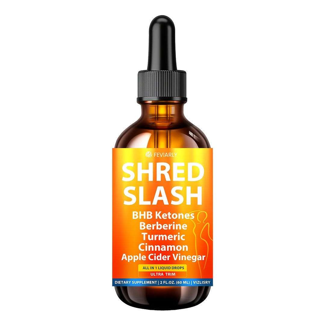 Lipo Slash 16-in-1 Weight Loss Liquid Drops for Women & Men with BHB Ketones Berberine Turmeric Apple Cider Vinegar Probiotic