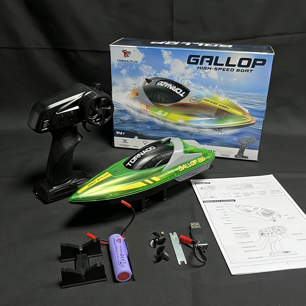 RC Speedboat 30KM/H with LED Night Navigation Lights with the Listed Color, Size or Set Options for Everyday Use — image 12