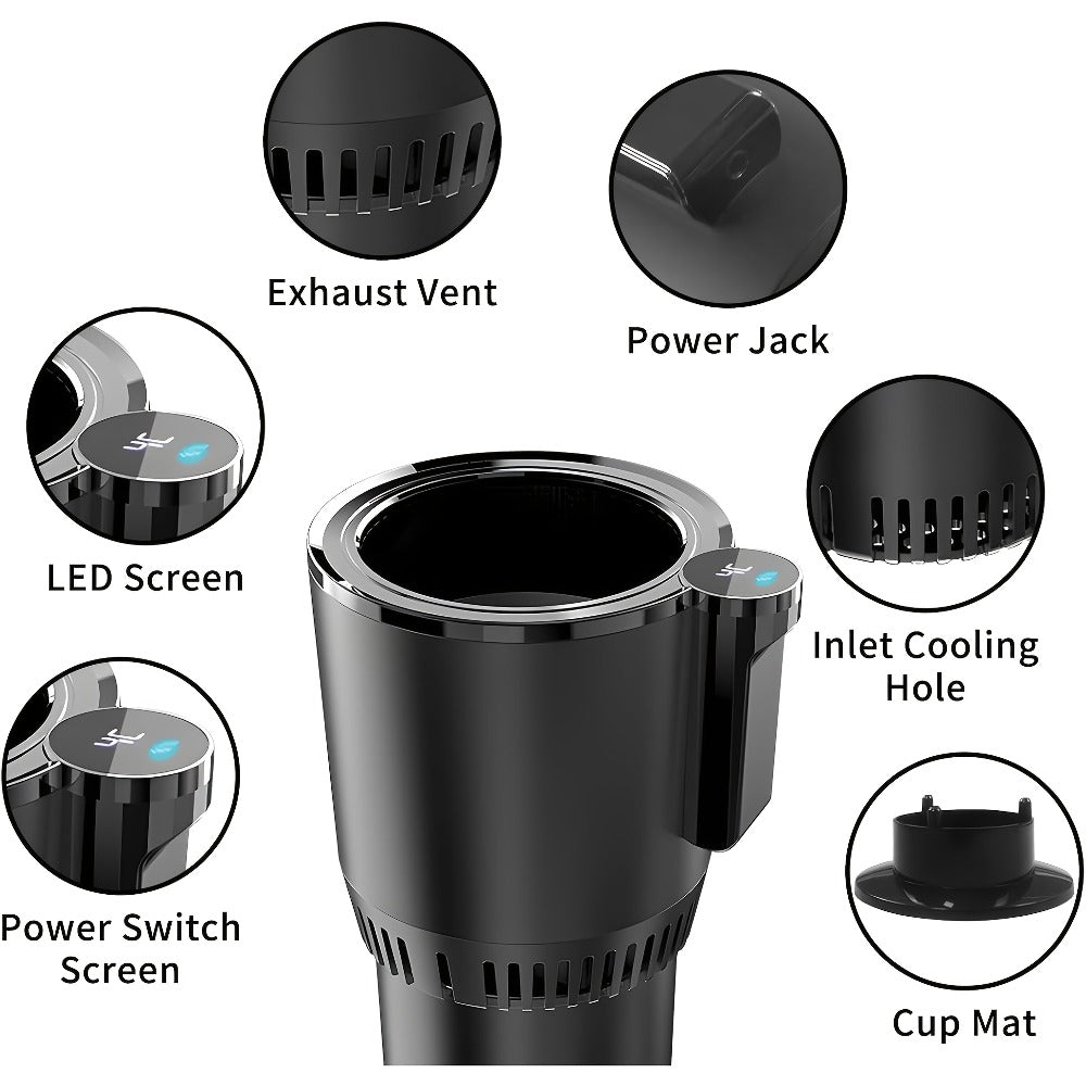 Car Cup Warmer & Cooler 2-in-1 – 12V Electric Heated & Cooled Beverage Holder for Car, Heats to 140°F Cools to 21°F — image 1