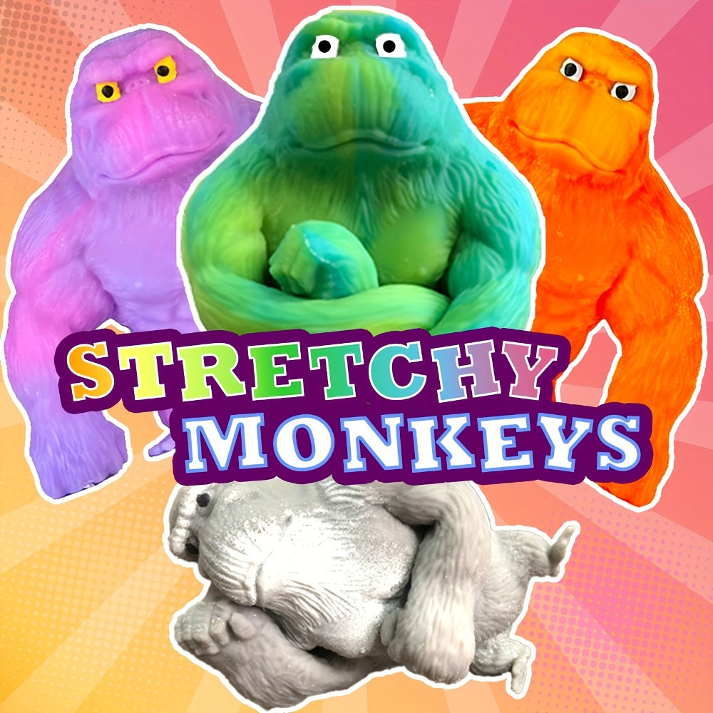 Stretchy Gorilla Fidget Toy Squeeze Monkey, Sensory Stress Squishy Monkey with PVA Sponge Fill — image 2
