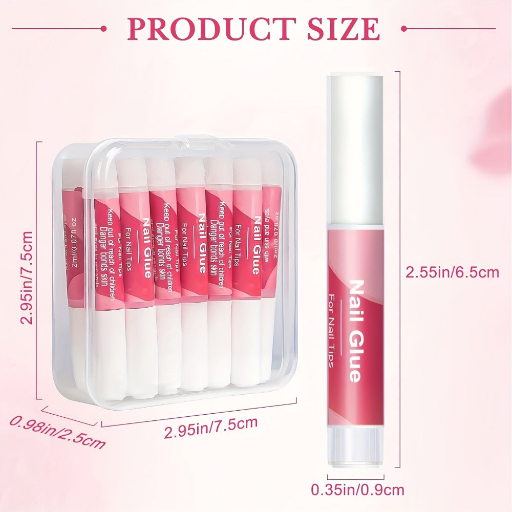 Nail Glue Set, KROFAUE 28 Precision-Tip Tubes at 2g Each for Press-On Nails, Nail Tips and Nail Art — image 4