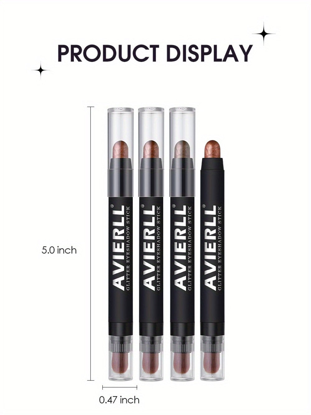Waterproof Eyeshadow Stick Set 8 Piece, Shimmer, Pearlescent & Matte Eye Shadow Pencils, Creamy Blendable Formula — image 21