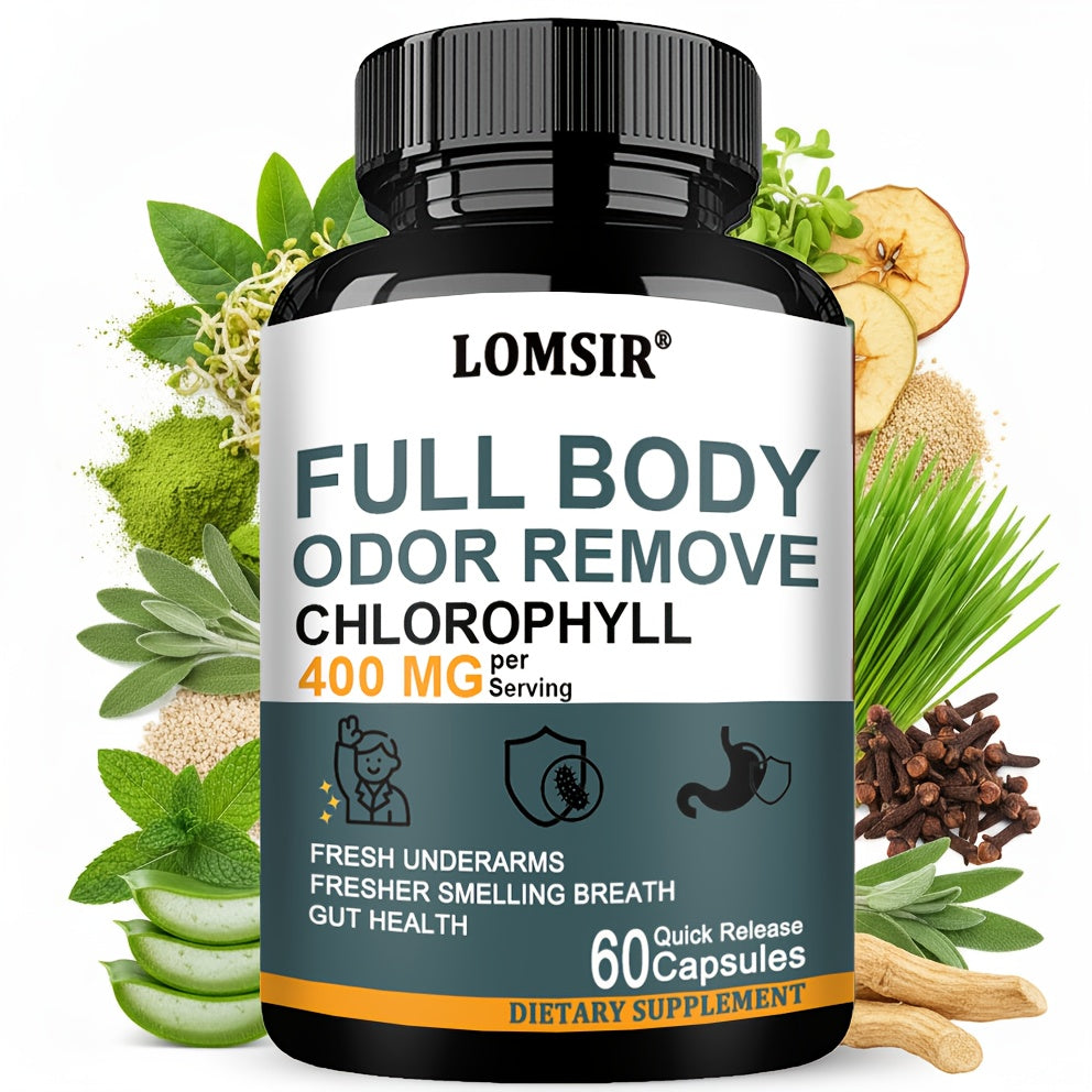 Dietary Supplement Chlorophyll 400mg Capsules with Matcha, Apple Cider Vinegar and Botanical Blend, 60 Count — image 9