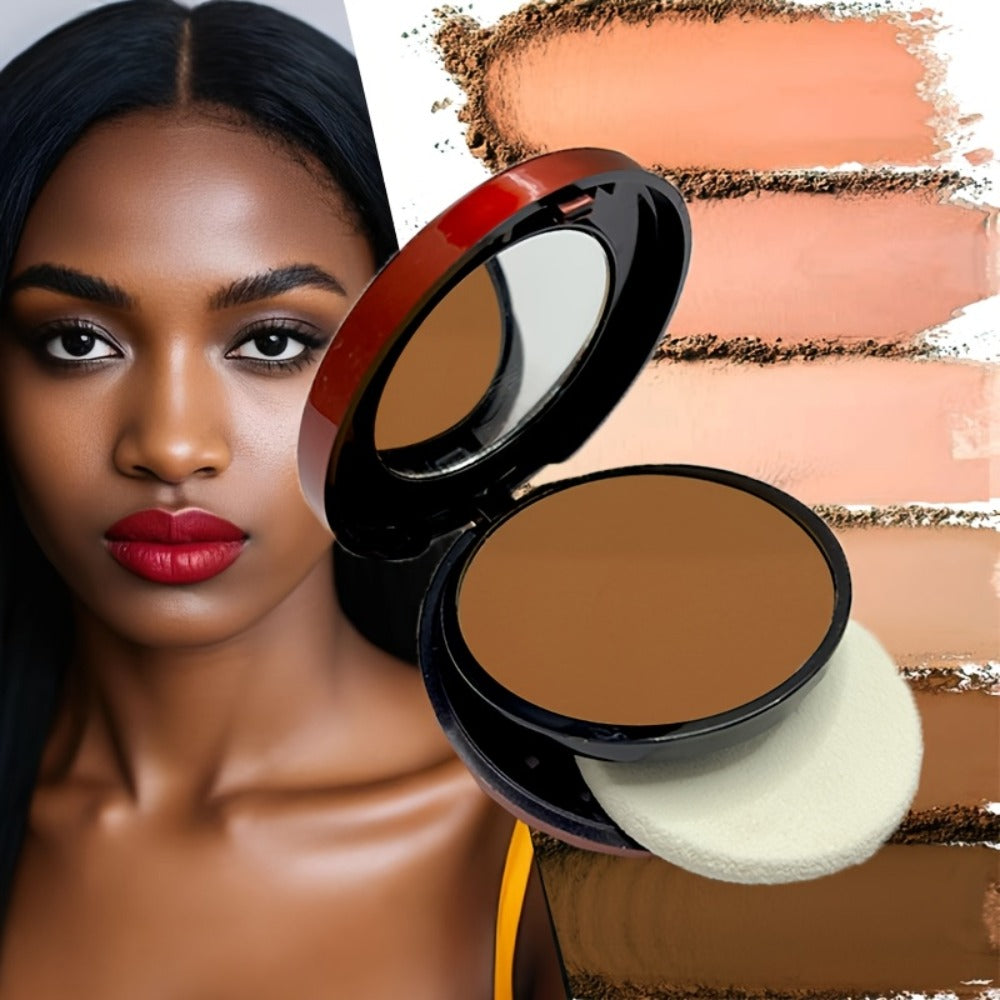 Pressed Powder Foundation Contour Matte Ful1l Coverage Oil Control Waterproof, 6 Shades Light to Dark — image 25