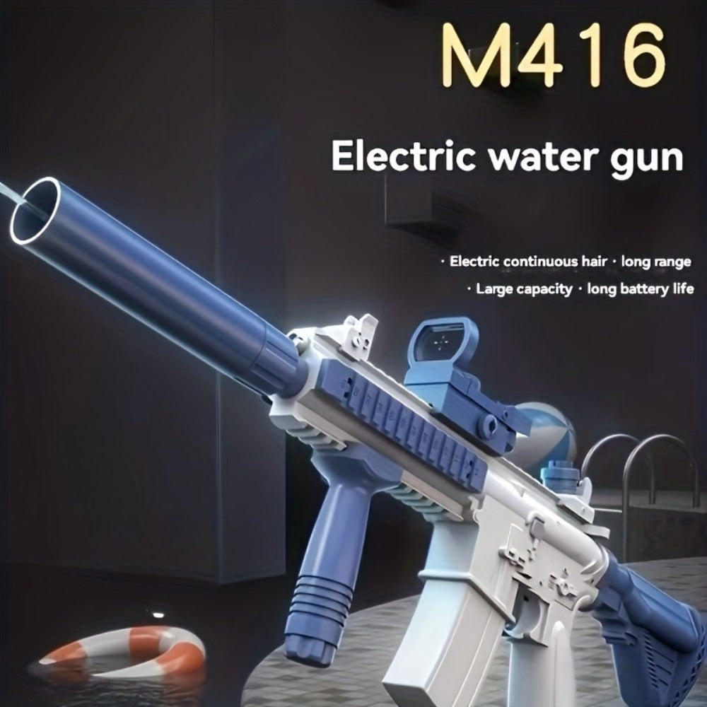 Continuous-Fire Water Gun for Kids & Adults, High- Long-Range Squirt Blaster for Summer Beach Pool Backyard Outdoor Play — im