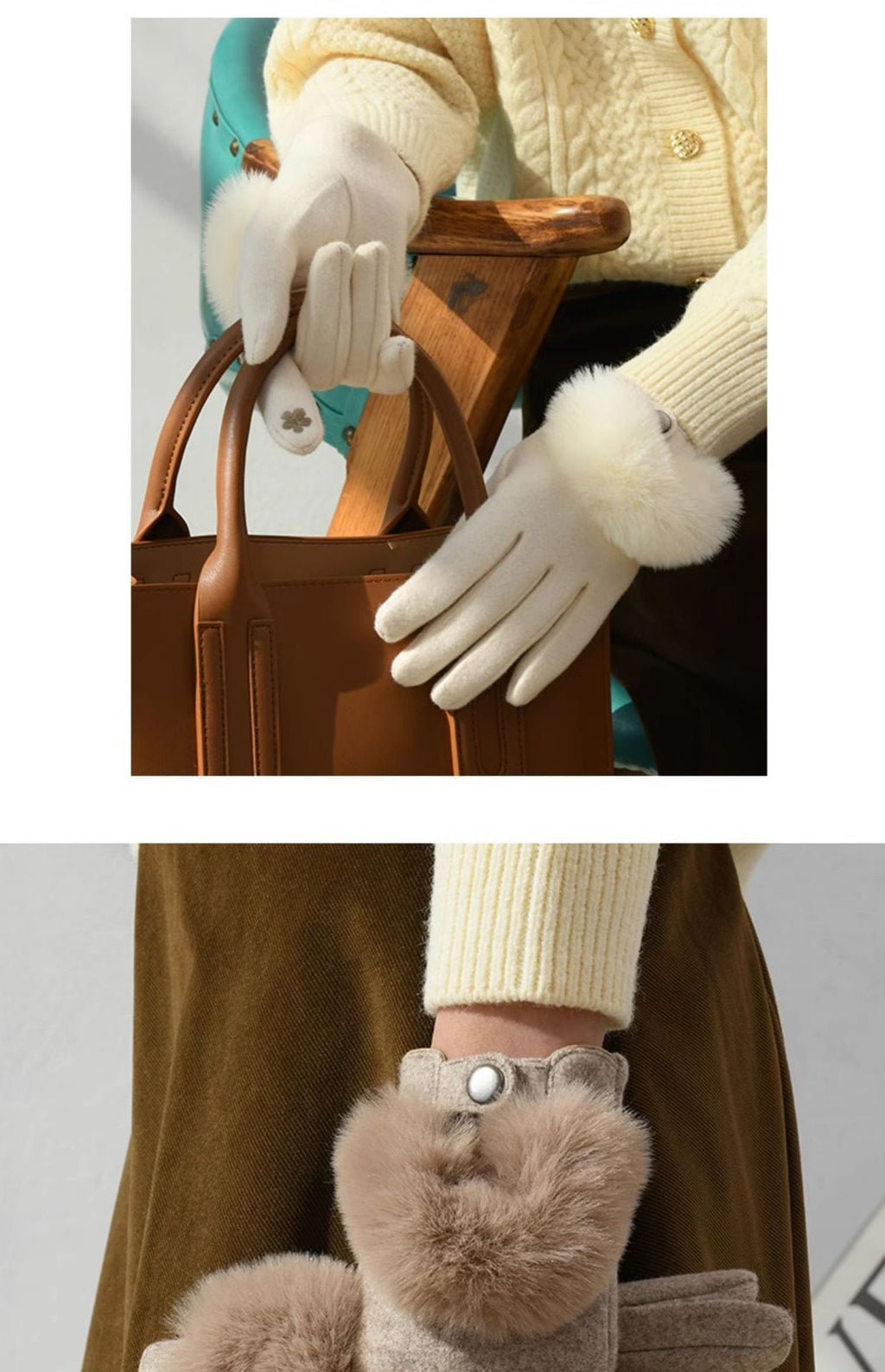 Winter New Cashmere Gloves For Women