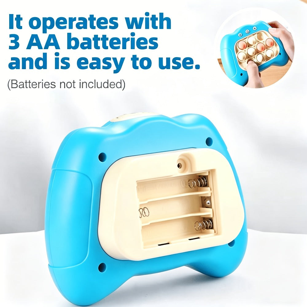 Blue Quick-Push Electronic Memory Game with Ten Pop Buttons, Four Pictured Modes and Back Controls — image 7
