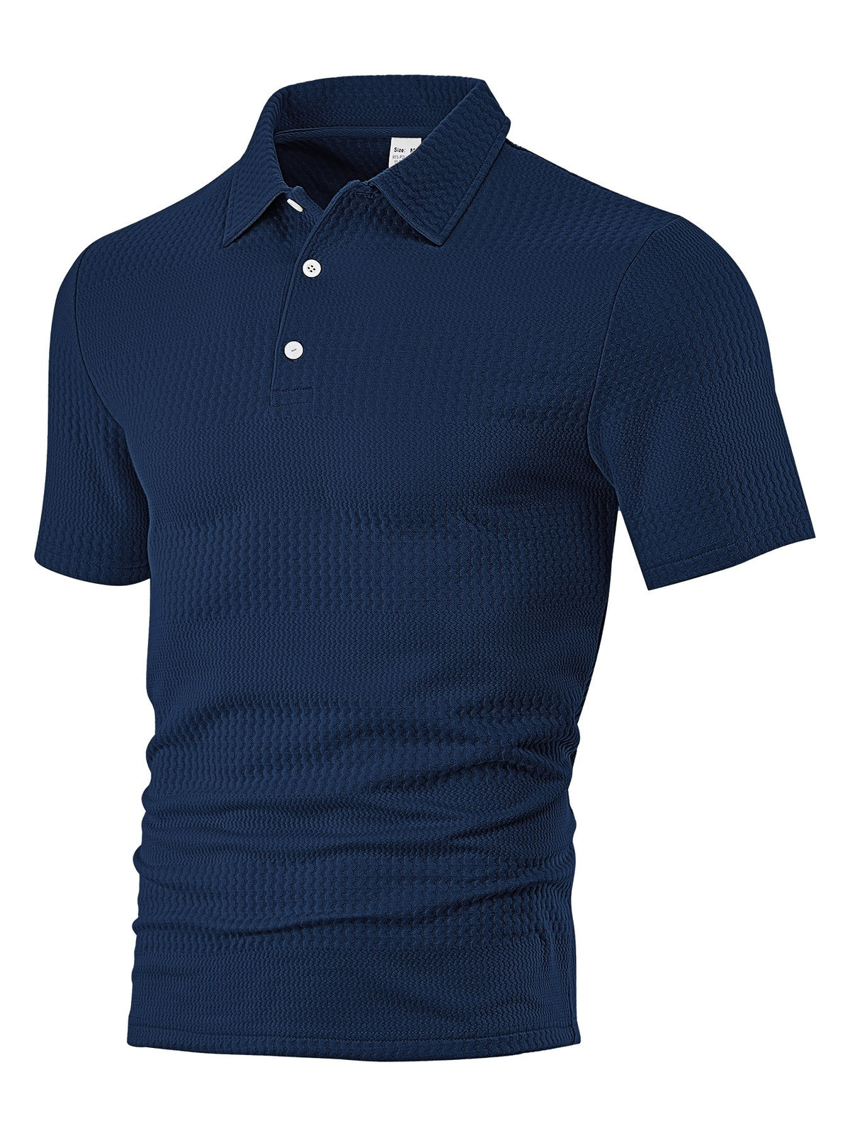 Men's Loose Casual Lapel Jacquard Short Sleeve