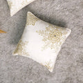 Embroidered Beaded Throw Pillow – Soft & Stylish Accent