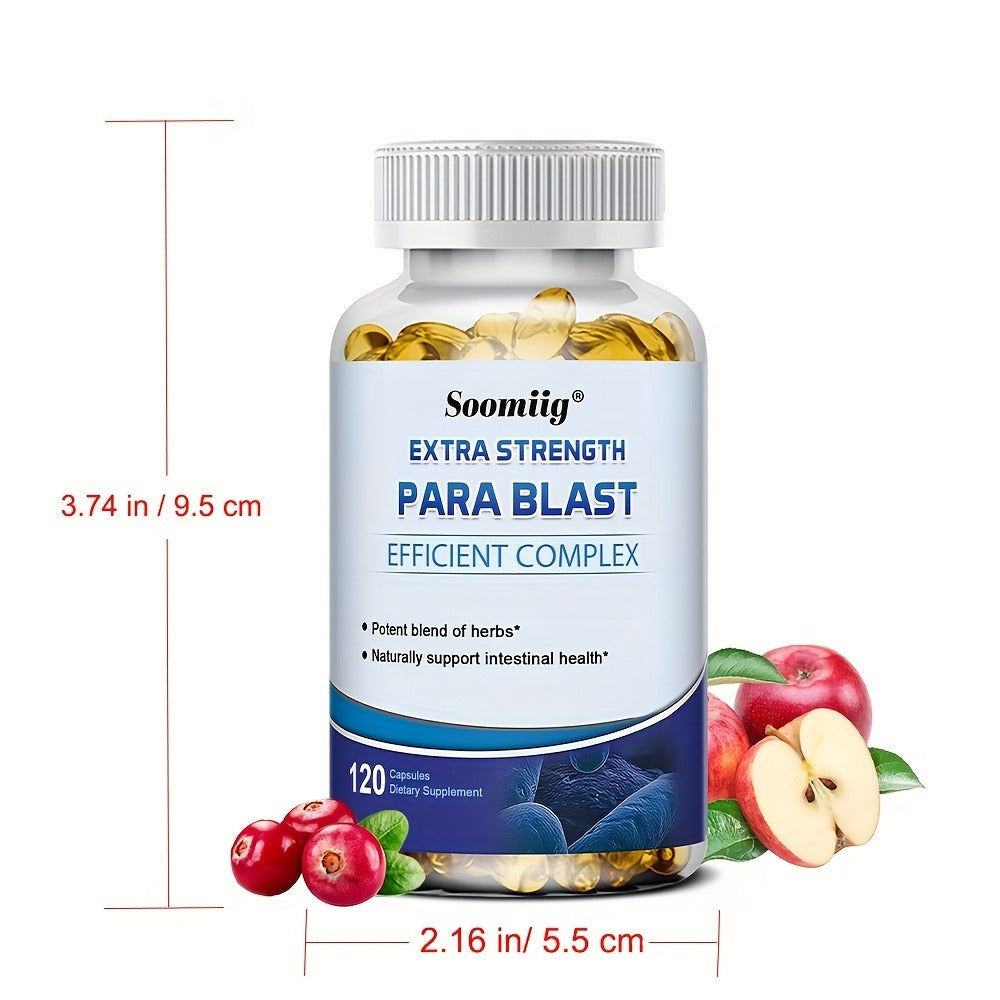 PARA BLAST Gut Cleanse Capsules with Black Walnut Hull, Wormwood & Cranberry for Bath Time, Home Spa and Personal Care — imag