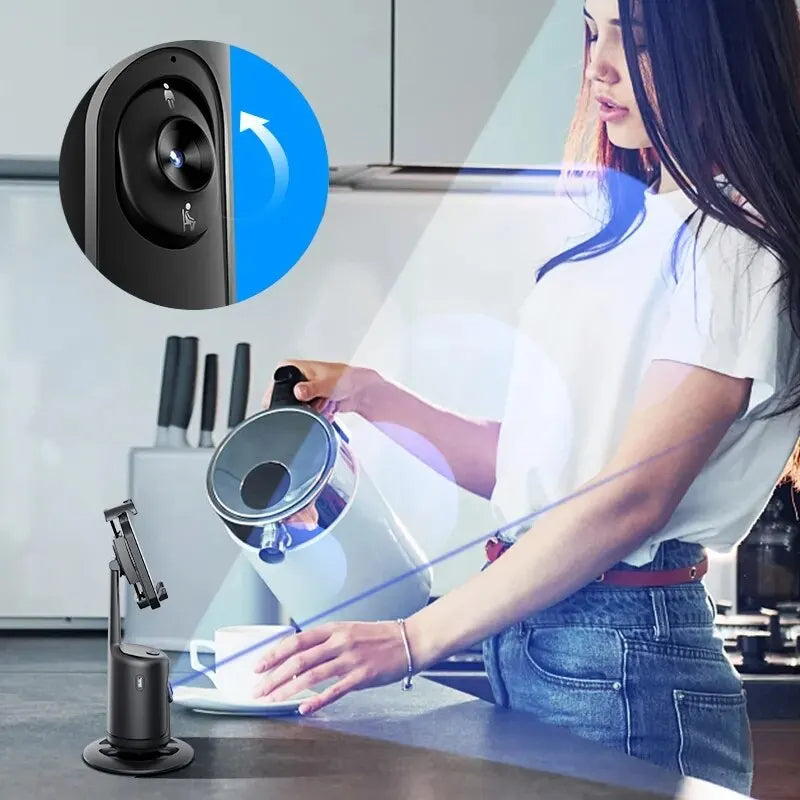 360° AI Face Tracking Gimbal - Smart Auto Phone Holder for Video, Vlog & Live Streaming