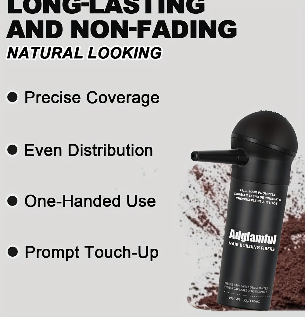 Hair Volumizing Fibers 2-in-1 Kit 30g x 2pcs - Instant Volume for Thinning & Sparse Hair, Fills Part Lines & Hairlines — imag