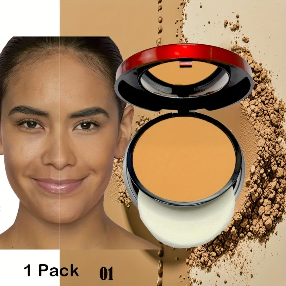 Pressed Powder Foundation Contour Matte Ful1l Coverage Oil Control Waterproof, 6 Shades Light to Dark — image 15