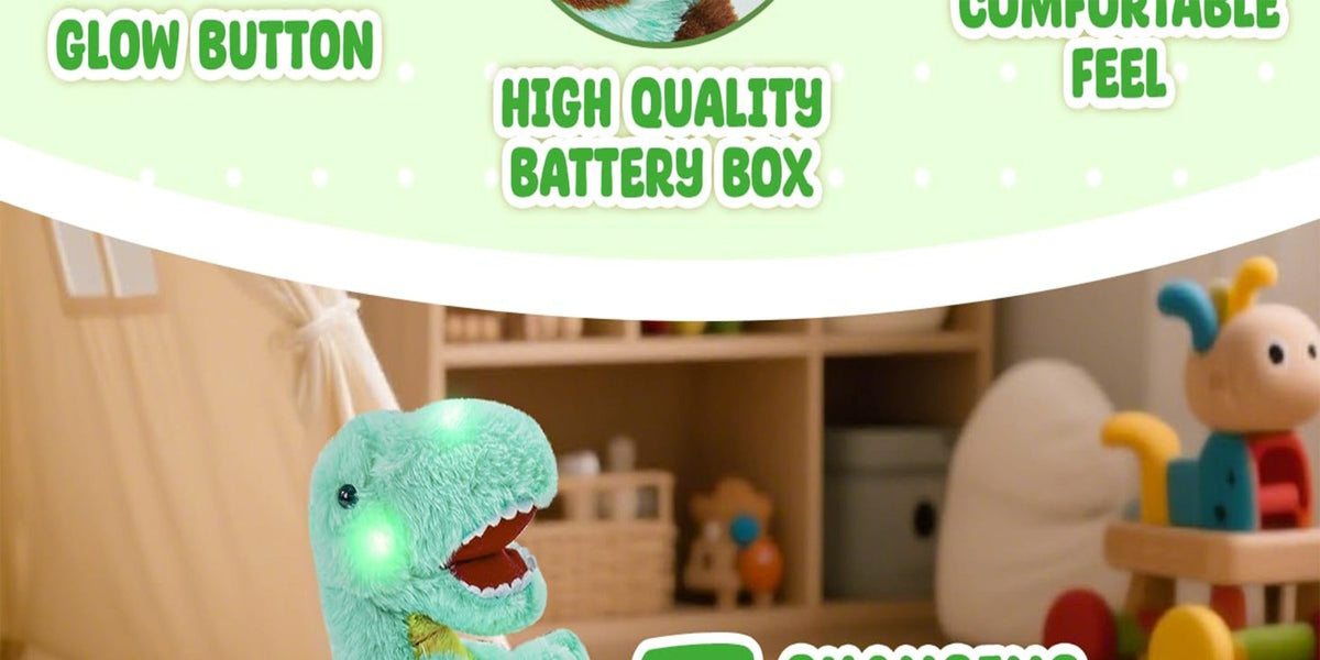 Plush Toy Light-Up Tyrannosaurus Rex with Music or No-Music choices Choices and Soft Fabric — image 11