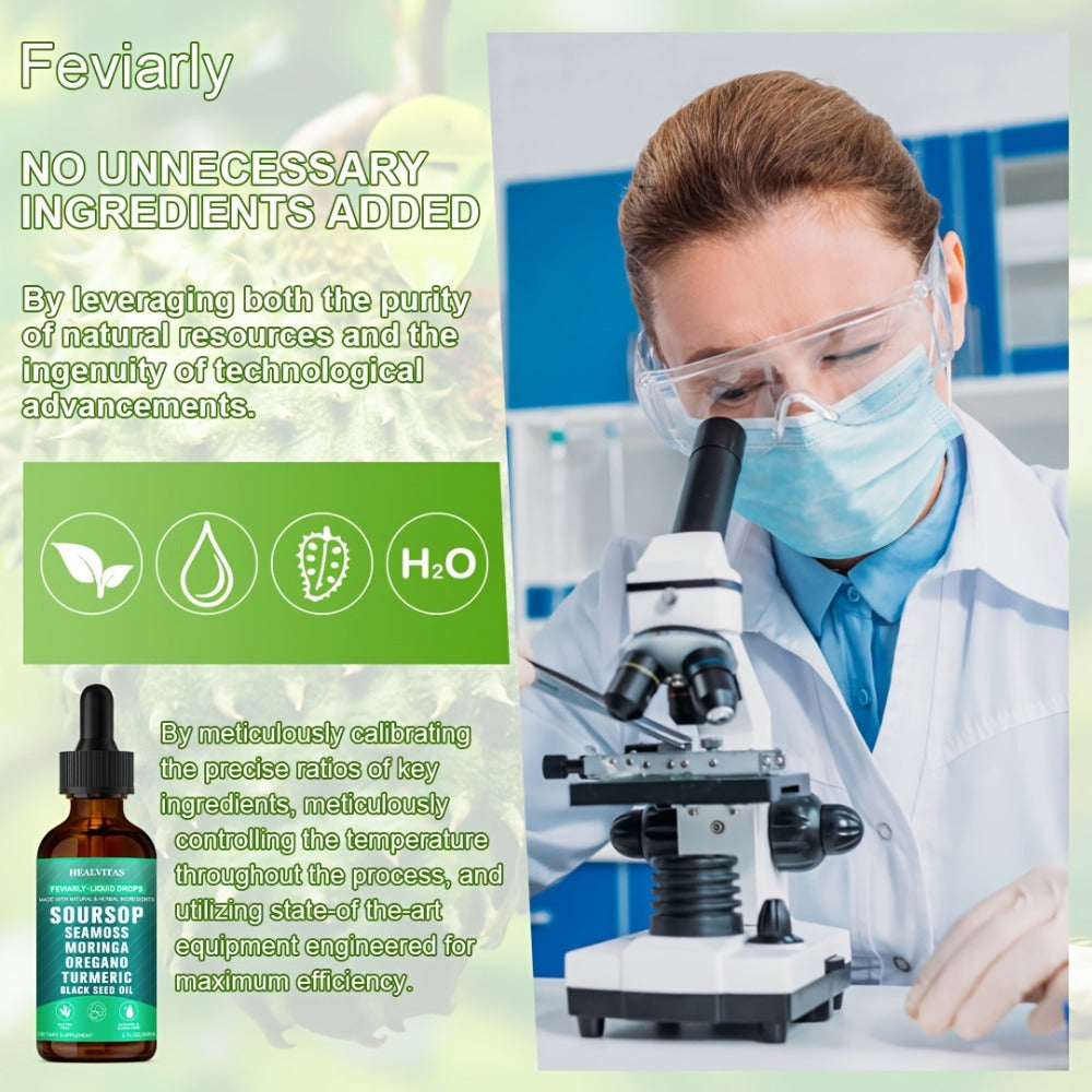 Soursop Bitters Liquid Drops 10-in-1 with Sea Moss Ashwagandha Moringa Turmeric Black Seed Oil — image 9