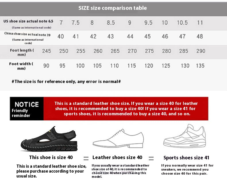 Breathable Beach Men's Mesh Sandals