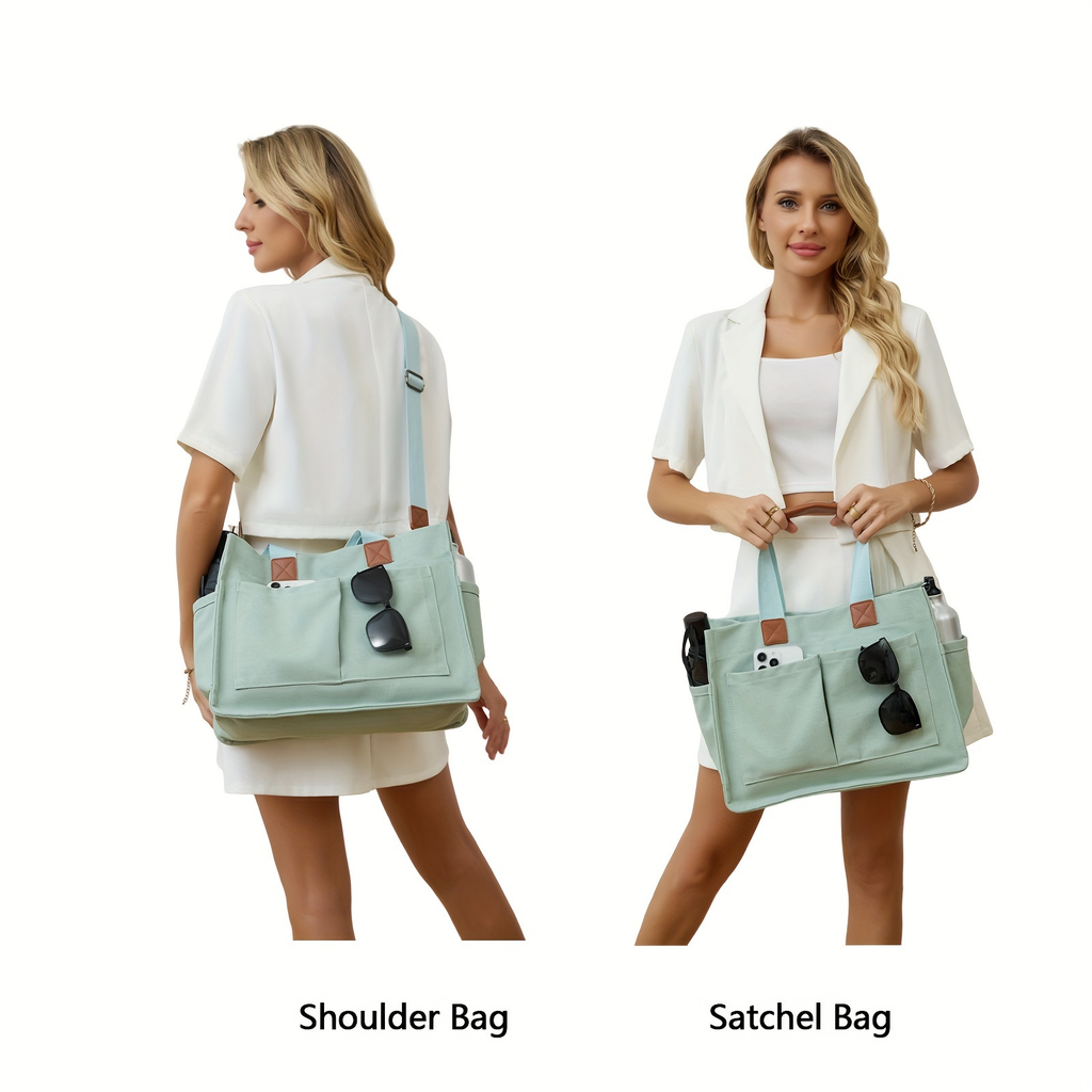 Large Utility Tote Bag for Women with Multiple Pockets, Adjustable Strap and Small or Large Sizes — image 17