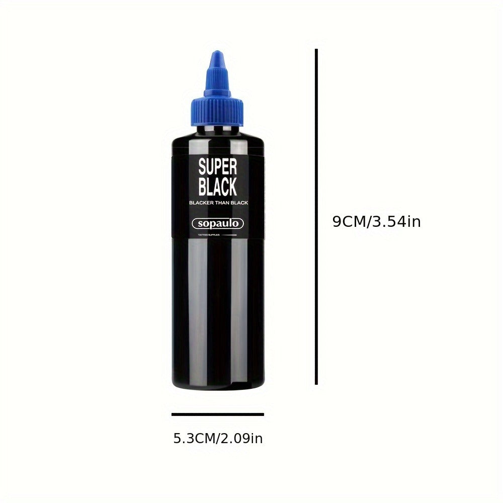 Tattoo Ink 8oz 240ml Single Black Bottle with Ultra-Dark Color Label and Large-Capacity Format — image 11