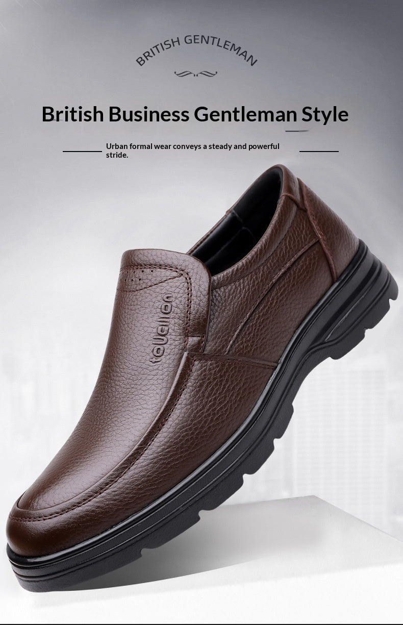 Men's Genuine Leather Lace-up Business Casual Shoes