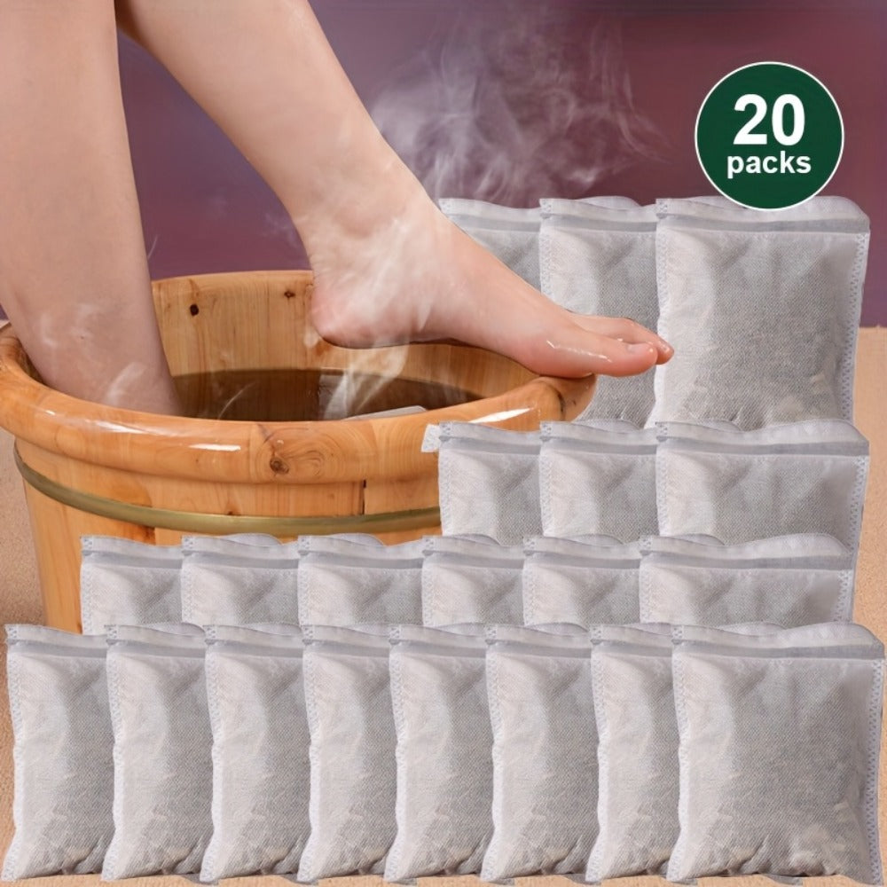 Herbal Foot Soak Packets 20 Pack 12 Chinese Herbs Motherwort Foot Bath Bags Warming Cold Feet Circulation — image 3
