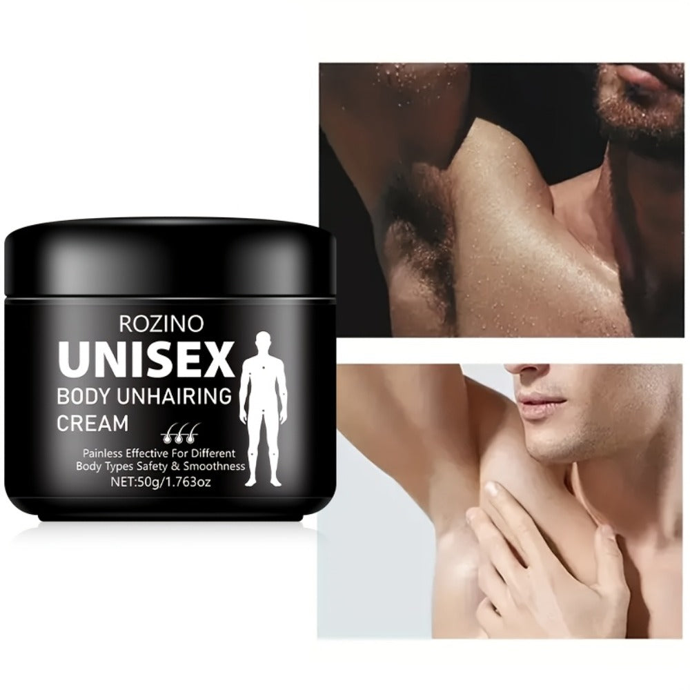 Hair Removal Cream ROZINO 50g Black Jar with Single or Two-Pack Options for External Body Grooming — image 3