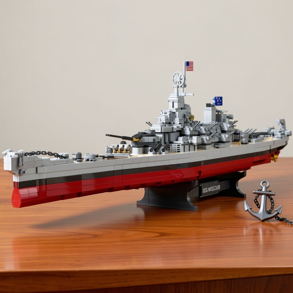 Battleship Model Building Kit 2228PCS – USS Missouri BB-63 Military Historical Warship Construction Set FC4203 — image 8