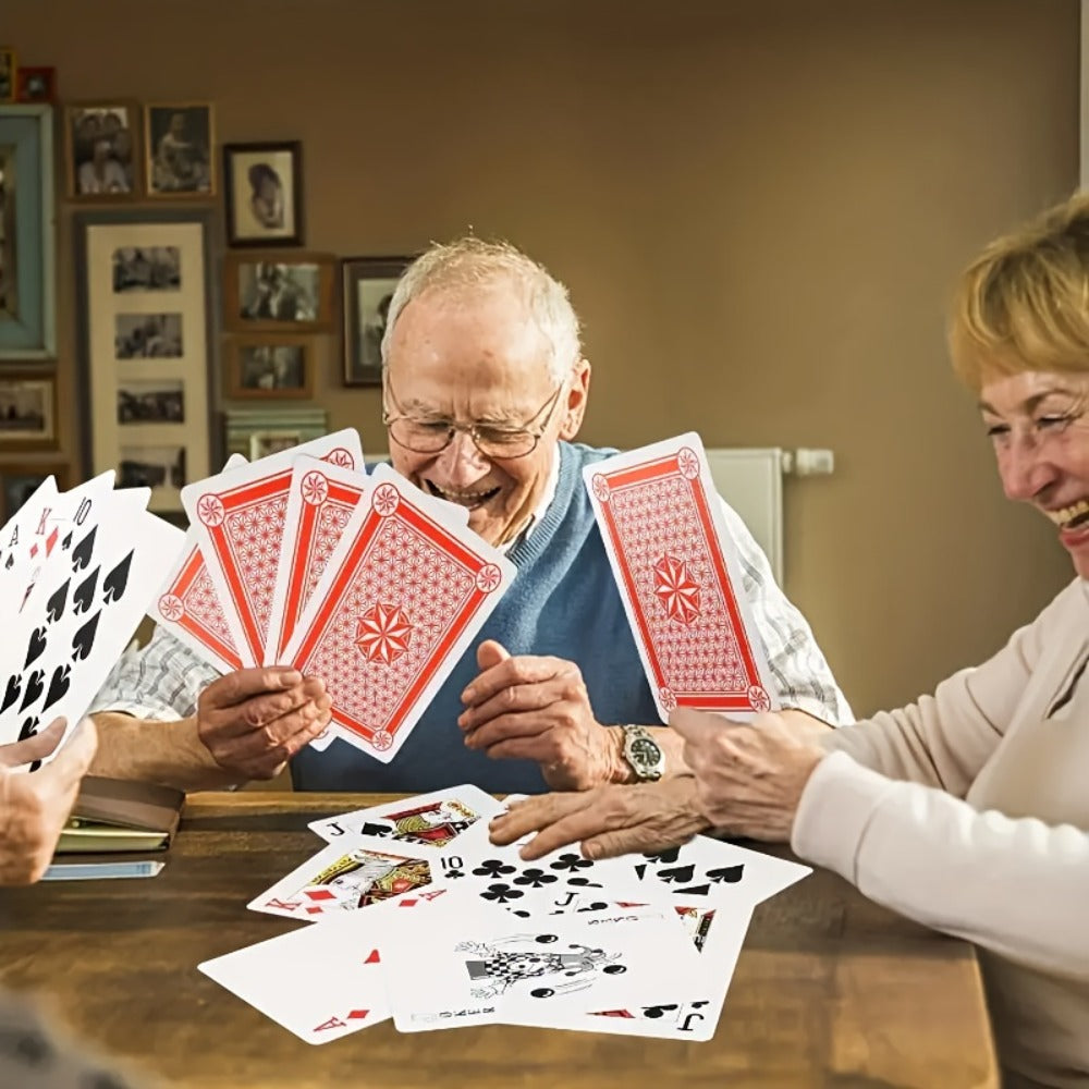 Giant Playing Cards 4x 6x Jumbo Size Poker Cards – Extra Large Card Game Set for Outdoor Party Backyard Fun Family Game Night