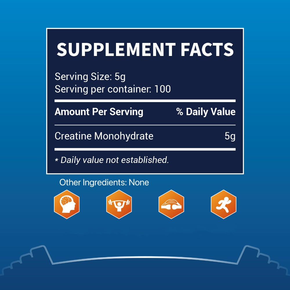 Micronized Creatine Monohydrate Powder 500g, 5000mg Per Serving, Pure Unflavored, cGMP, Third-Party Tested — image 2