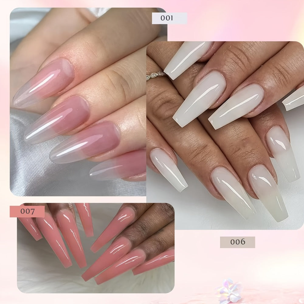 Poly Nail Gel Extension Kit 6 Colors with USB UV LED Lamp & Slip Solution – All-in-One Polygel Nail — image 8
