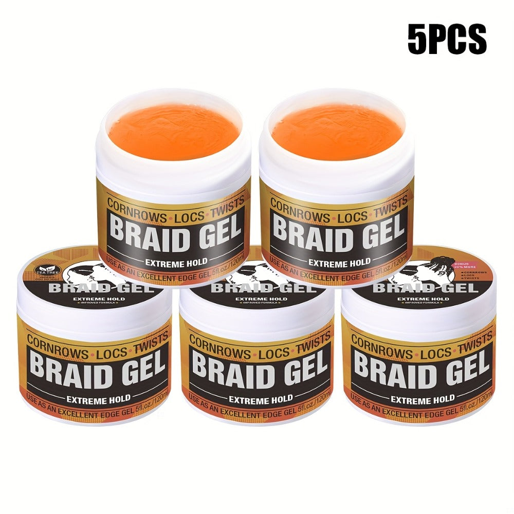 Extreme Hold Braid Gel & Edge Control Hair Wax Pomade – Anti-Frizz, Moisturizing, Long-Lasting for Braids, Locs, Twists & Sle