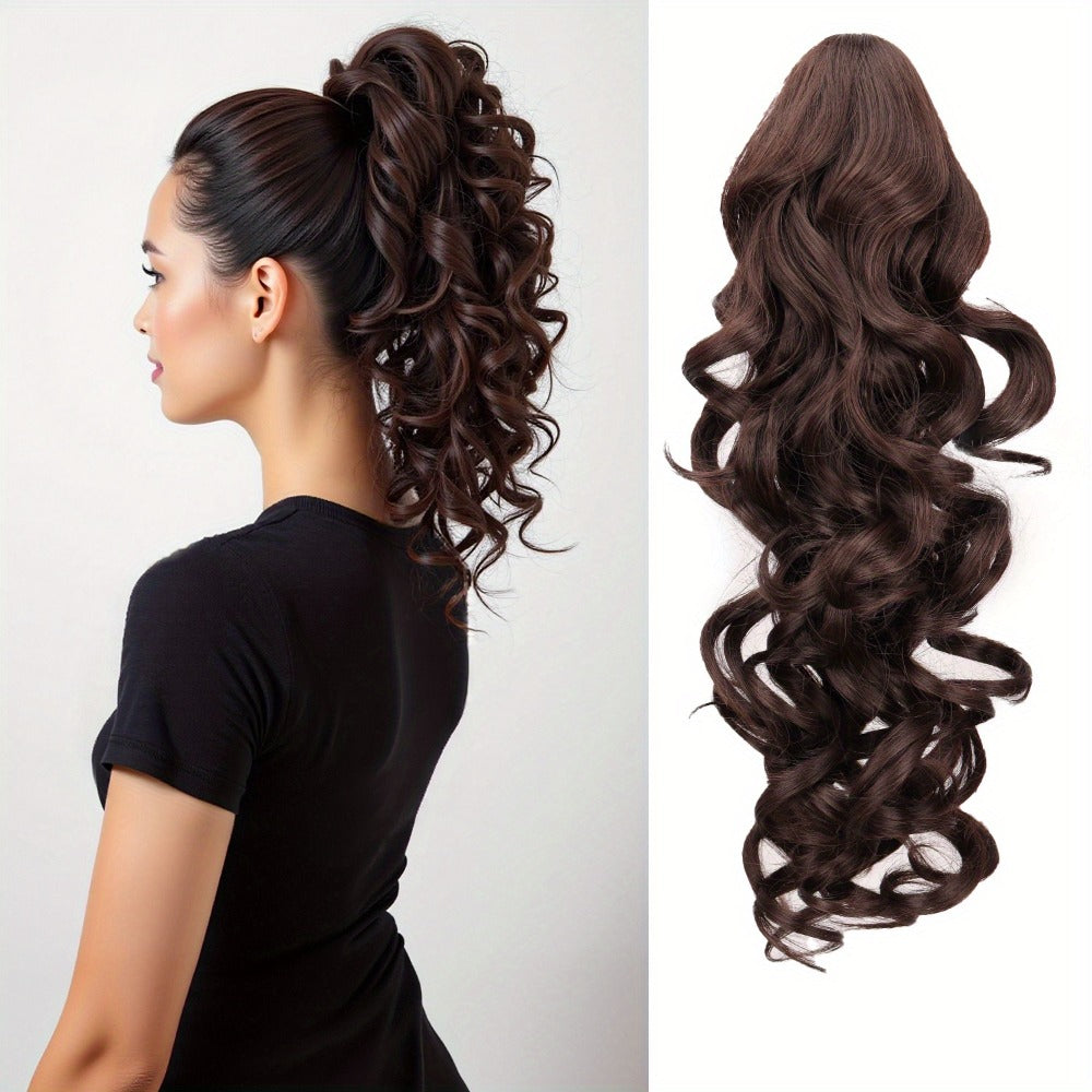 Hair Extensions Kinky-Curly 16-Inch Synthetic Ponytail with Claw Clip and Seven Color Options — image 6