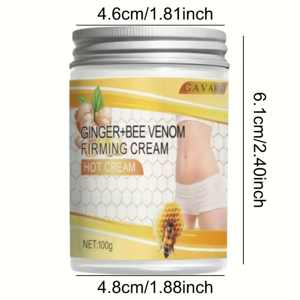 Body Firming Cream for Women – Ginger & Bee Venom Tightening Lotion with Glycerin, Aloe Vera & Vitamin E, Targets Abdomen Arm
