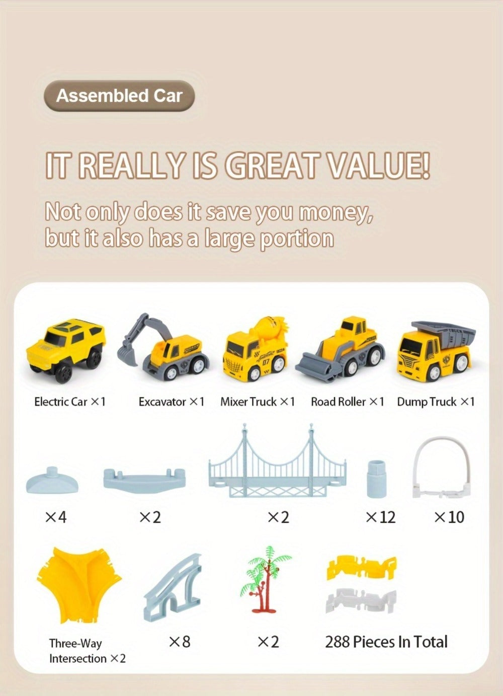 Roller Coaster Track Set 467pcs for Kids Ages 3 4 5 6 7 8 with the Listed Color, Size or Set Options for Everyday Use — image