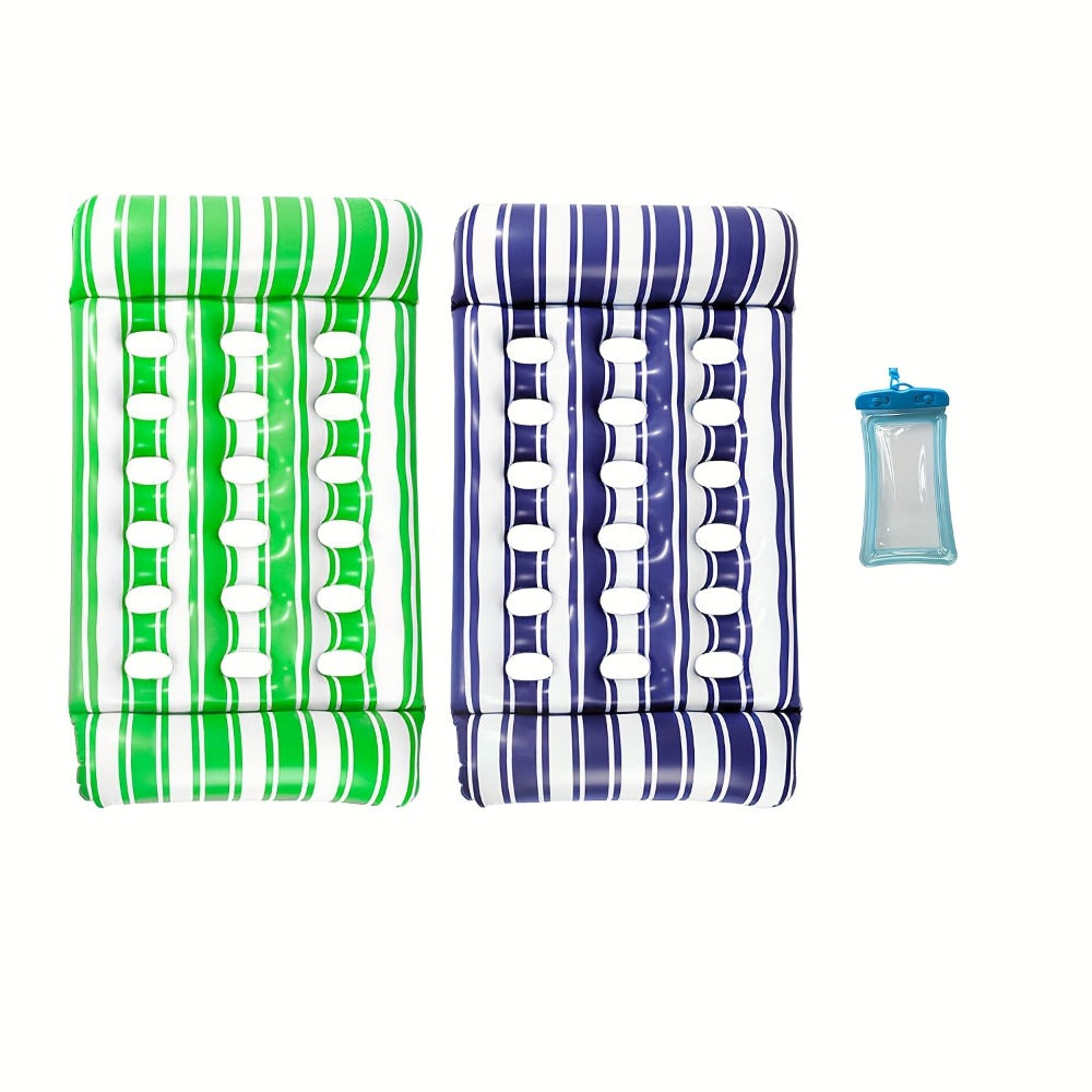 Pool Float Striped Tanning Mat with Built-In Headrest, 51.18 x 27.56 Inches and Three Color Selections — image 10
