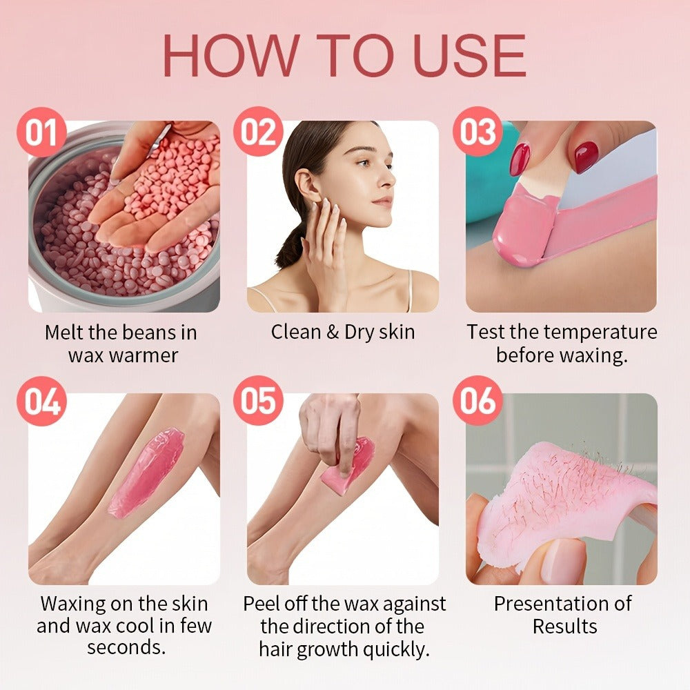 Hard Wax Beads 1000g for At Home Hair Removal, Six Color Choices for Face and Body Waxing for Women and Men — image 14