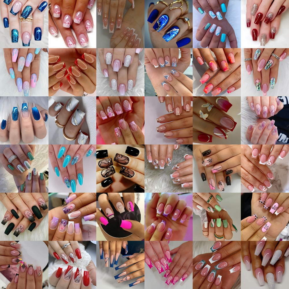 Press On Nails 375-Piece Kit with 360 Assorted Nails, Bracelet and 14-Piece Nail Art Tool Set — image 10