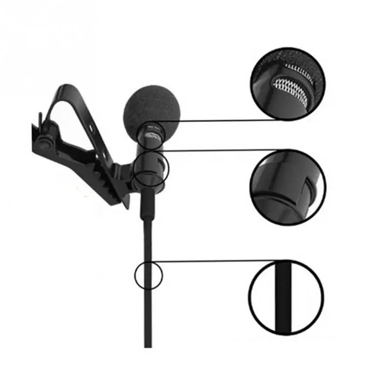 Portable clip Condenser Microphone Mobile Phone Universal 3.5MM