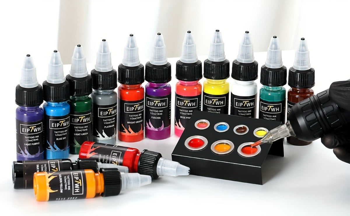 Tattoo Ink EIPTWH 14-Color Set with 15ml Bottles and One Complete Kit Configuration with Item-Specific Color, Capacity and Bo