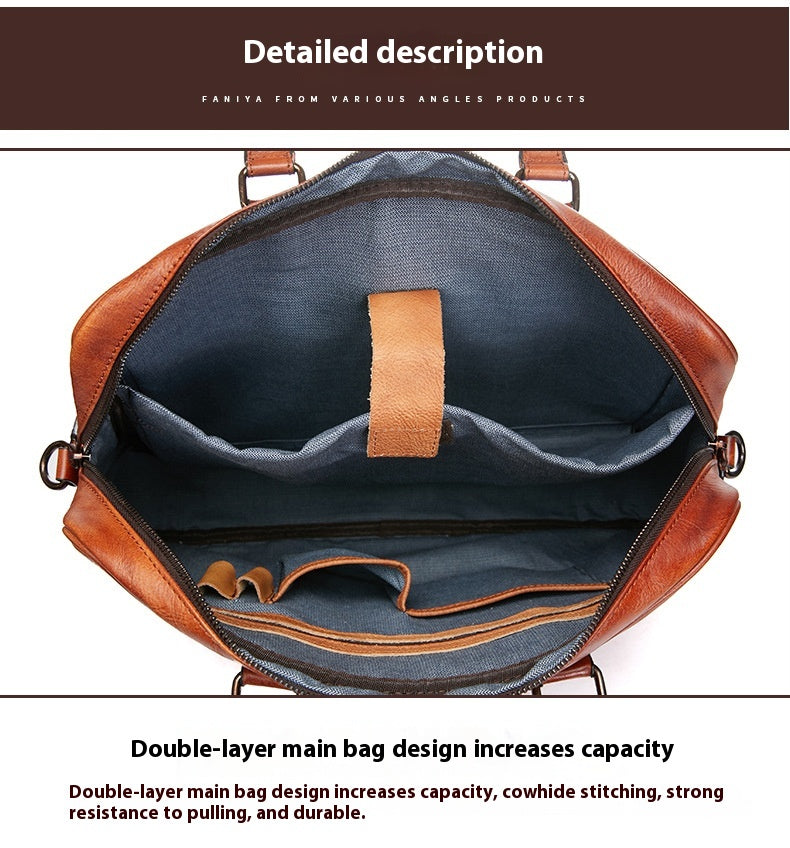 Skeleton-skin Genuine Leather High-grade Briefcase