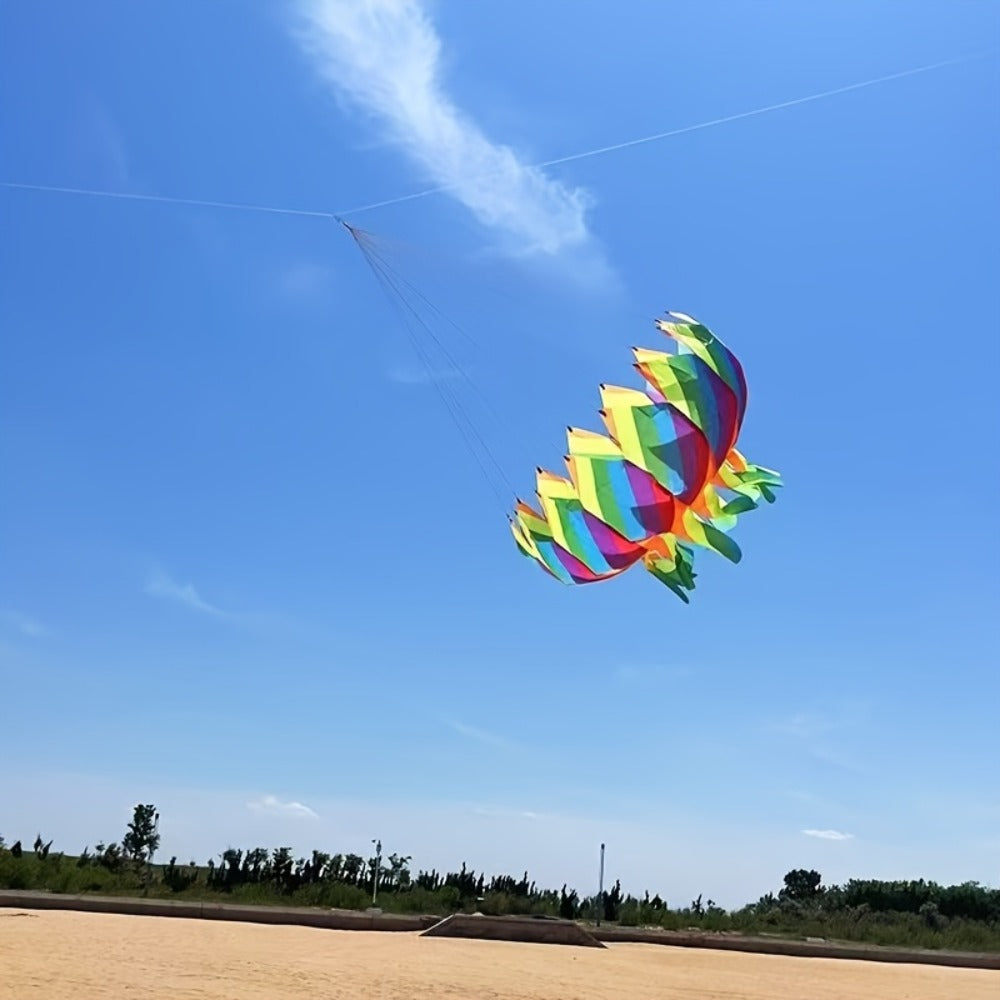 Rotating Lotus Tail Kite 3D Flower Basket Iridescent Kite for Kids Adults with the Listed Color, Size or Set Options for Ever