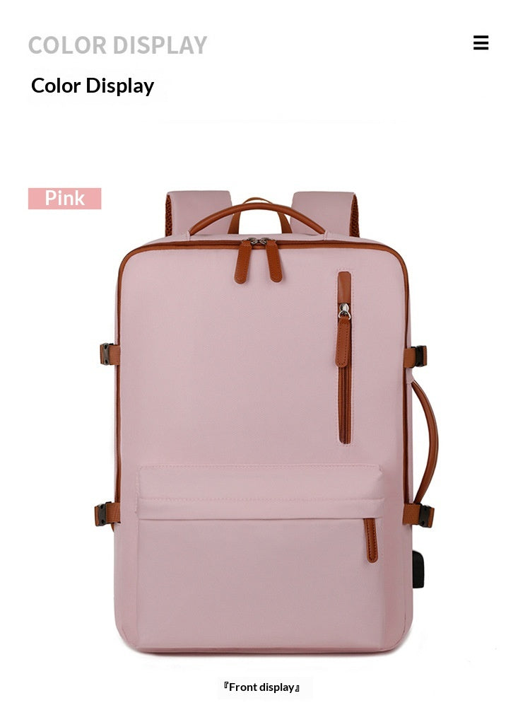 Business Travel Laptop Bag With Dual-Shoulder USB Charging Port