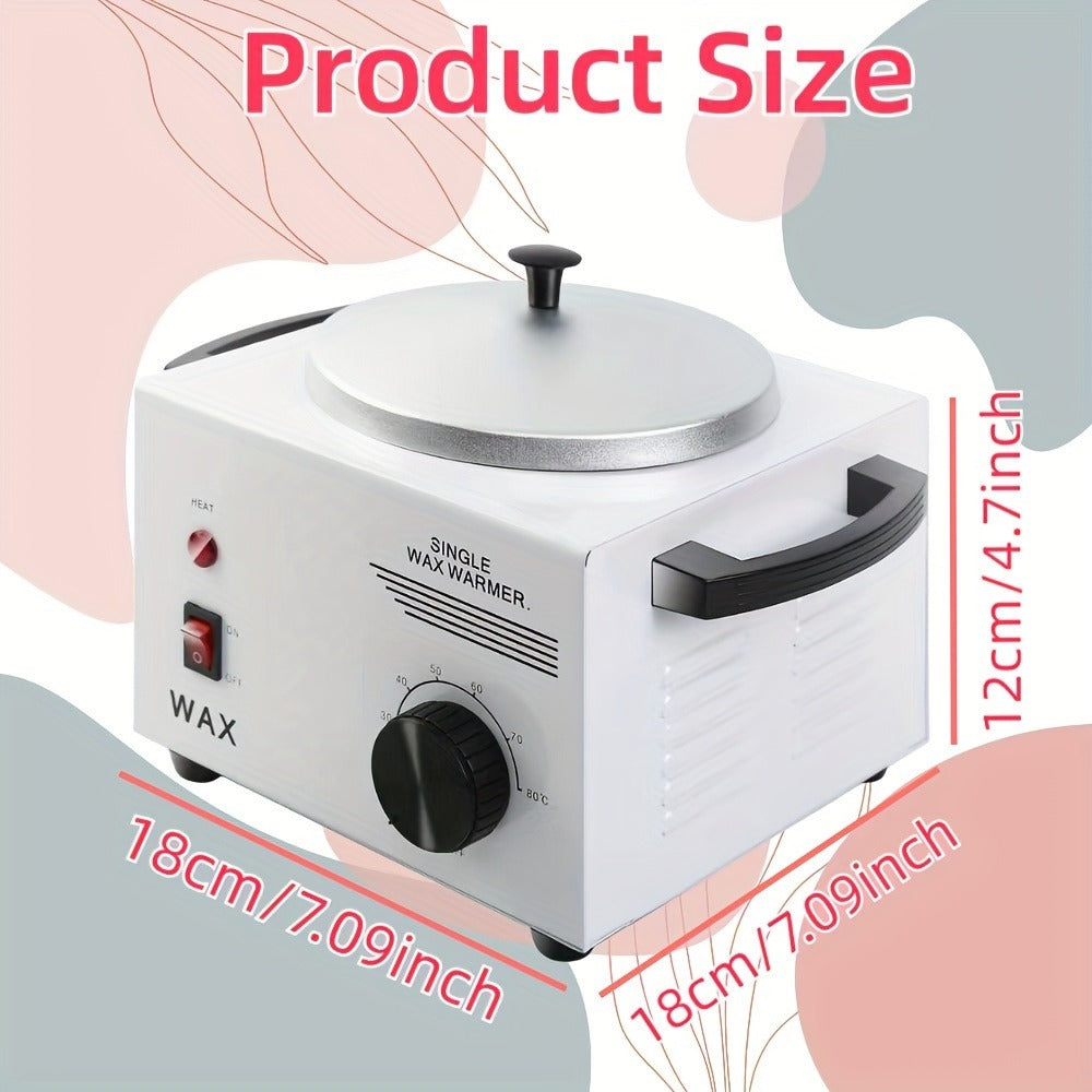 Electric Wax Warmer Kit Adjustable Temperature 0-100°C Aluminum Pot Anti-Scald – Professional Hair Removal Wax Heater Machine