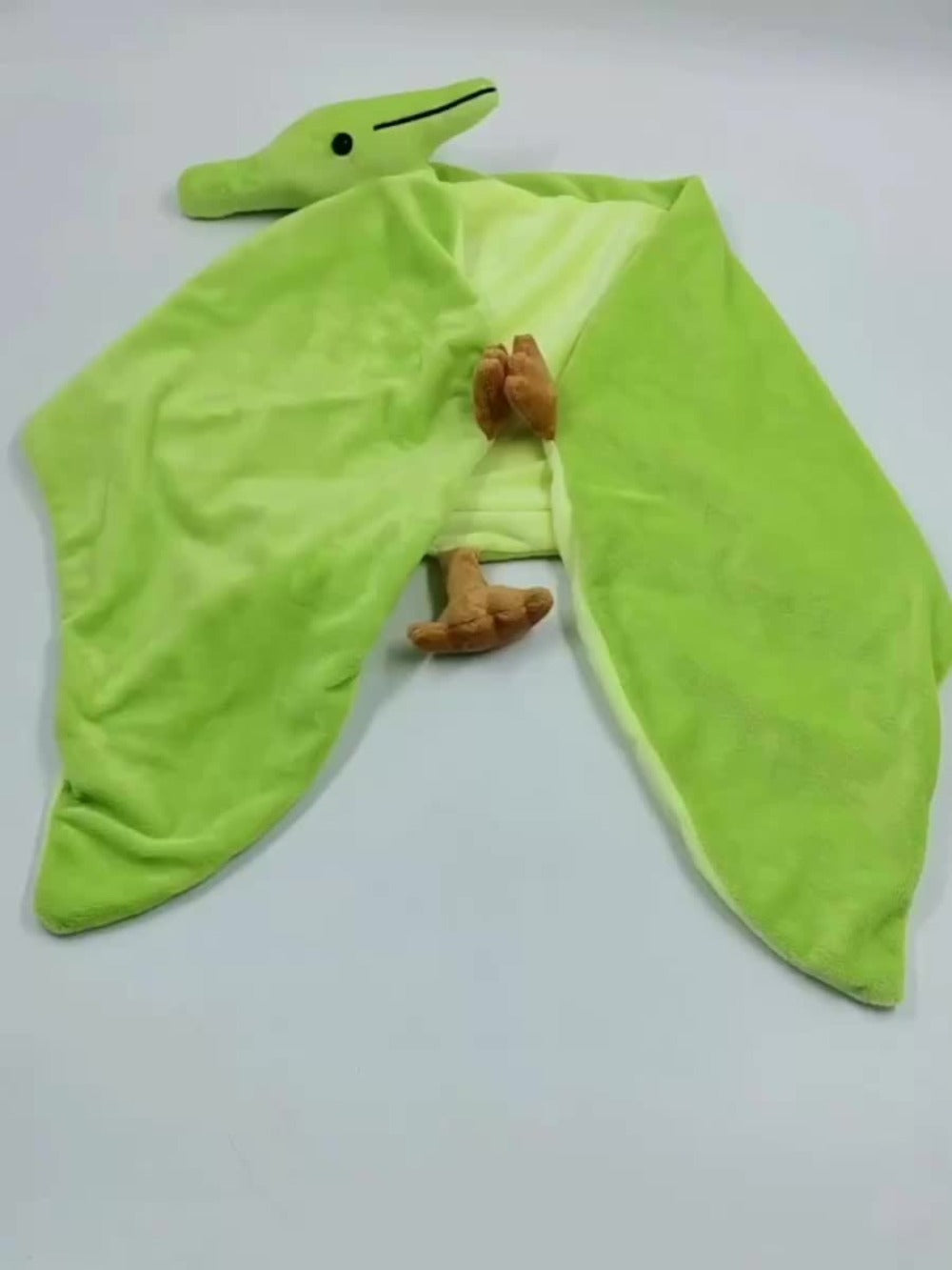 Pterodactyl Plush Cape for Kids 38 Inch Wearable Dinosaur Stuffed Animal Hoodie Cape Blanket Poncho for Halloween Costume Bir