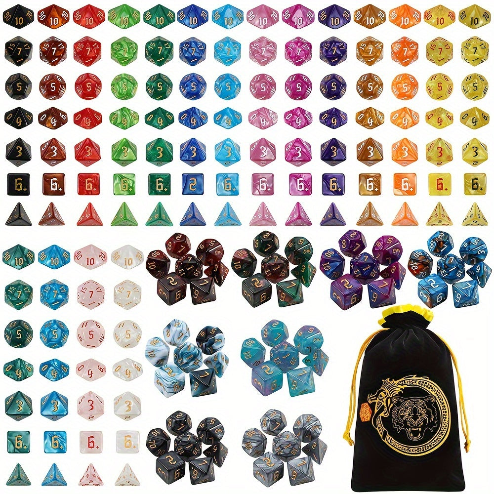 DND Dice Set 182pcs 26 Colors with the Listed Color, Size or Set Options for Everyday Use, with Listed Configuration — image 