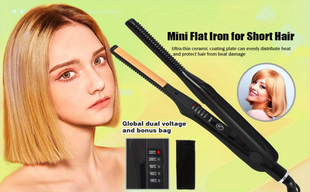 Root Crimper and Straightener Hair Styling Tool with Four Temperatures and Ceramic Plates in Black — image 10