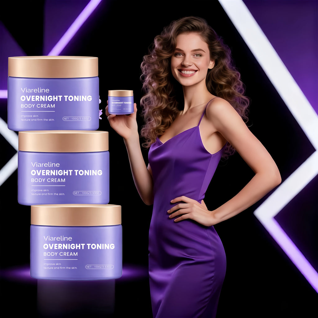 Body Cream Viareline 100g Purple Screw-Top Jar with Retail Carton for External Overnight Body Application — image 7