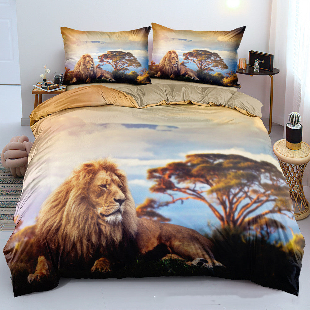 New Digital Lion Bedding Set